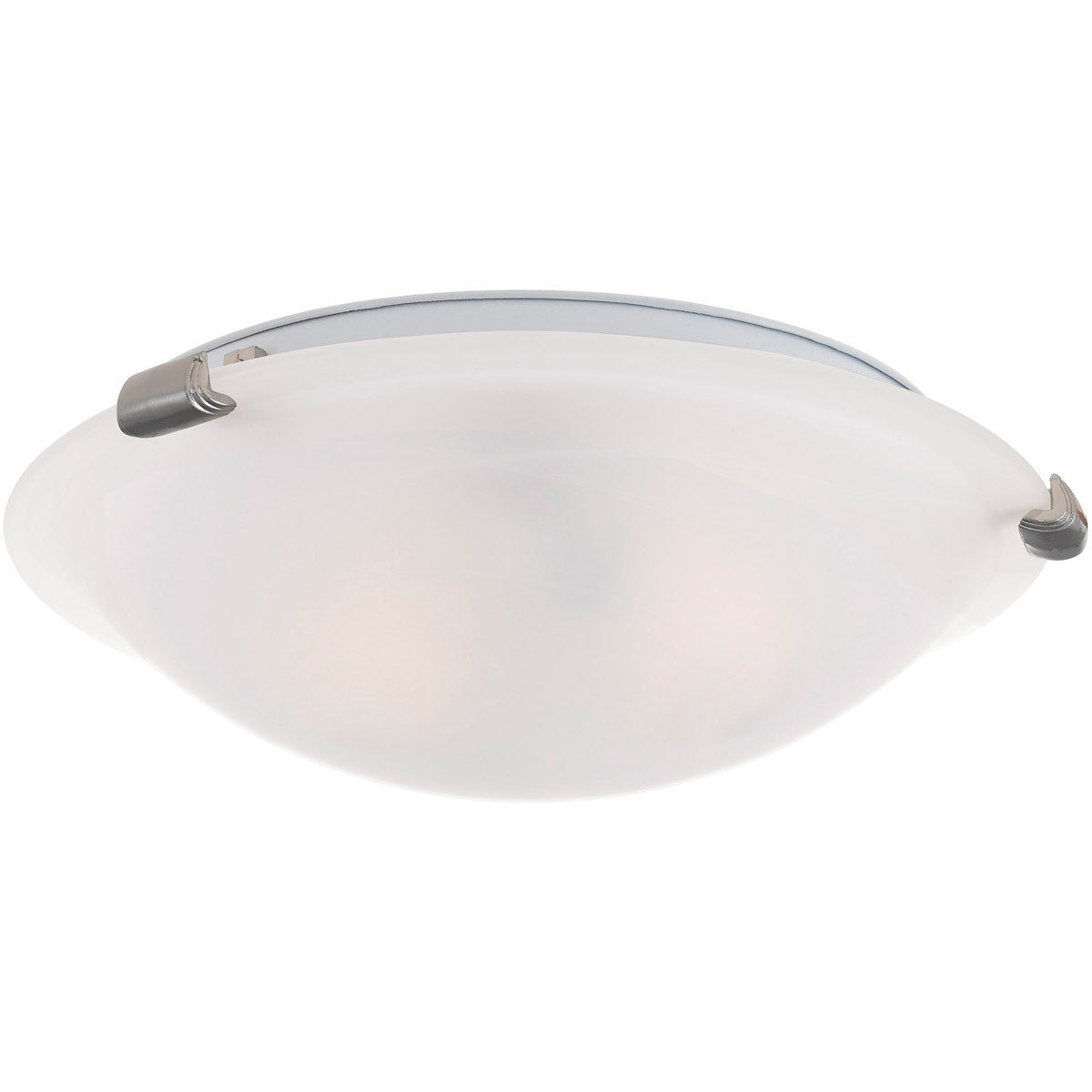 Livex Lighting Oasis Collection 2 Light Brushed Nickel Ceiling Mount in Brushed Nickel 8010-91