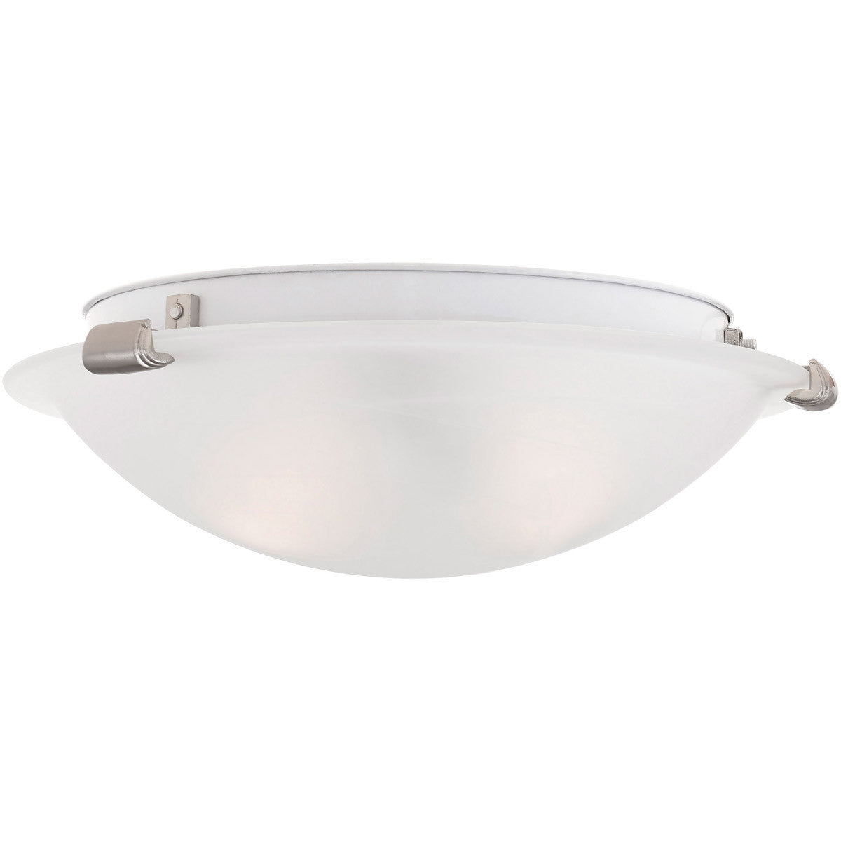 Livex Lighting Oasis Collection 2 Light Brushed Nickel Ceiling Mount in Brushed Nickel 8010-91