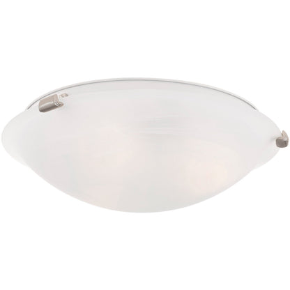 Livex Lighting Oasis Collection 3 Light Brushed Nickel Ceiling Mount in Brushed Nickel 8012-91