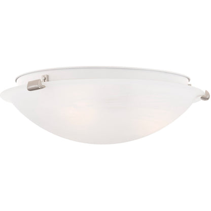 Livex Lighting Oasis Collection 3 Light Brushed Nickel Ceiling Mount in Brushed Nickel 8012-91