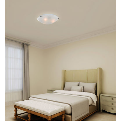 Livex Lighting Oasis Collection 3 Light Brushed Nickel Ceiling Mount in Brushed Nickel 8012-91