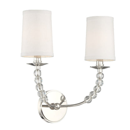 Crystorama Mirage 2 Light Polished Nickel Wall Mount 8012-PN