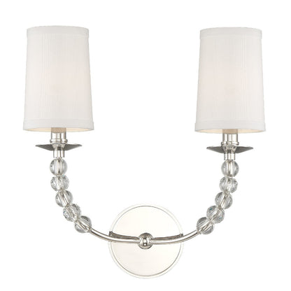 Crystorama Mirage 2 Light Polished Nickel Wall Mount 8012-PN