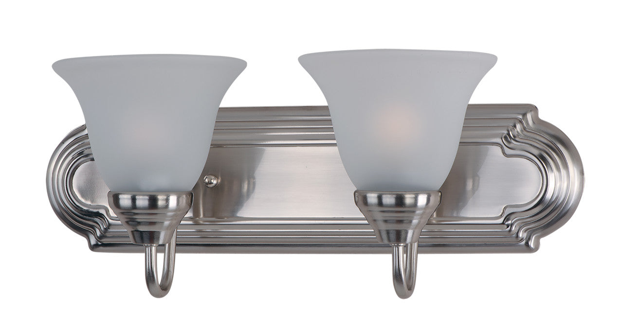 Maxim Essentials 2-Light Bath Vanity in Satin Nickel 8012FTSN