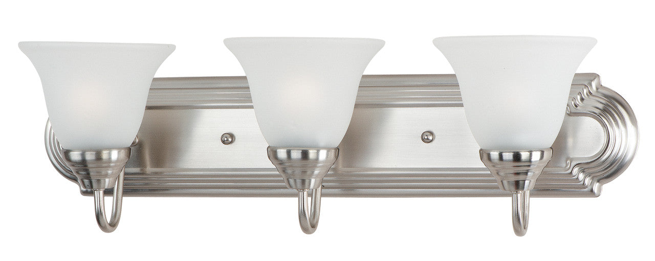 Maxim Essentials 3-Light Bath Vanity in Satin Nickel 8013FTSN