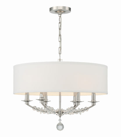 Crystorama Mirage 6 Light Polished Nickel Chandelier 8016-PN