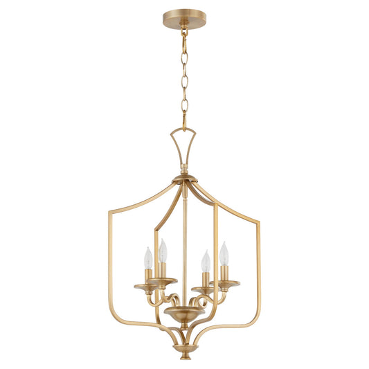 Quorum  Maryse 4 Light Entry - Aged Brass 8021-4-80