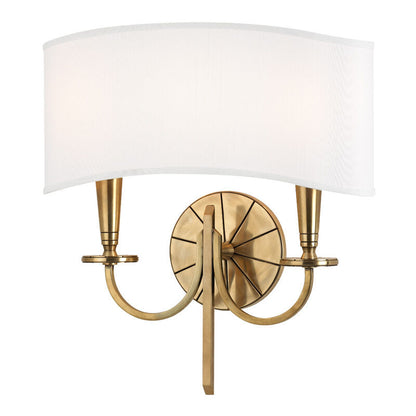 Hudson Valley Lighting Mason Wall Sconce in Aged Brass 8022-AGB