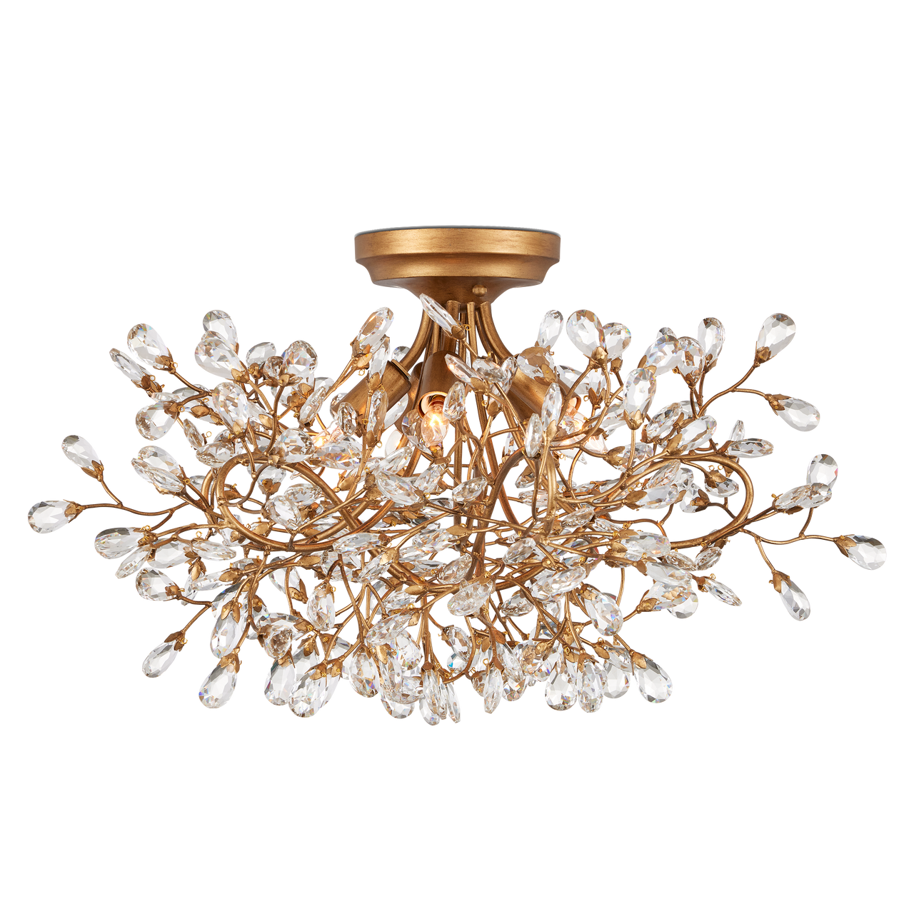 Currey & Co. Crystal Bud Semi-Flush Mount 9000-1123