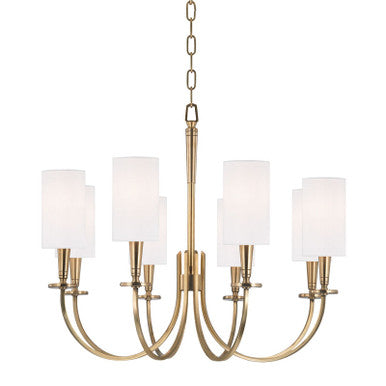 Hudson Valley Lighting Mason Chandelier in Aged Brass 8028-AGB