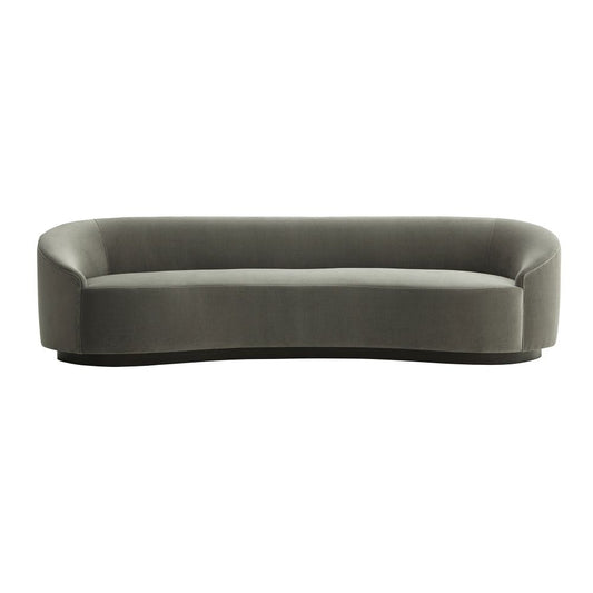 Arteriors Home Turner Sofa Sharkskin Velvet Grey Ash 8032