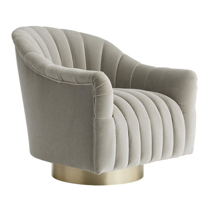 Arteriors Home Springsteen Chair Flint Velvet Champagne Swivel 8035