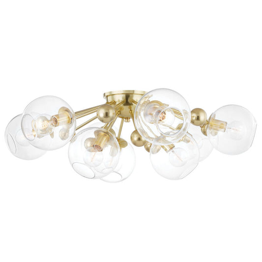 Hudson Valley Lighting Abbott Semi Flush in Aged Brass 8042-AGB