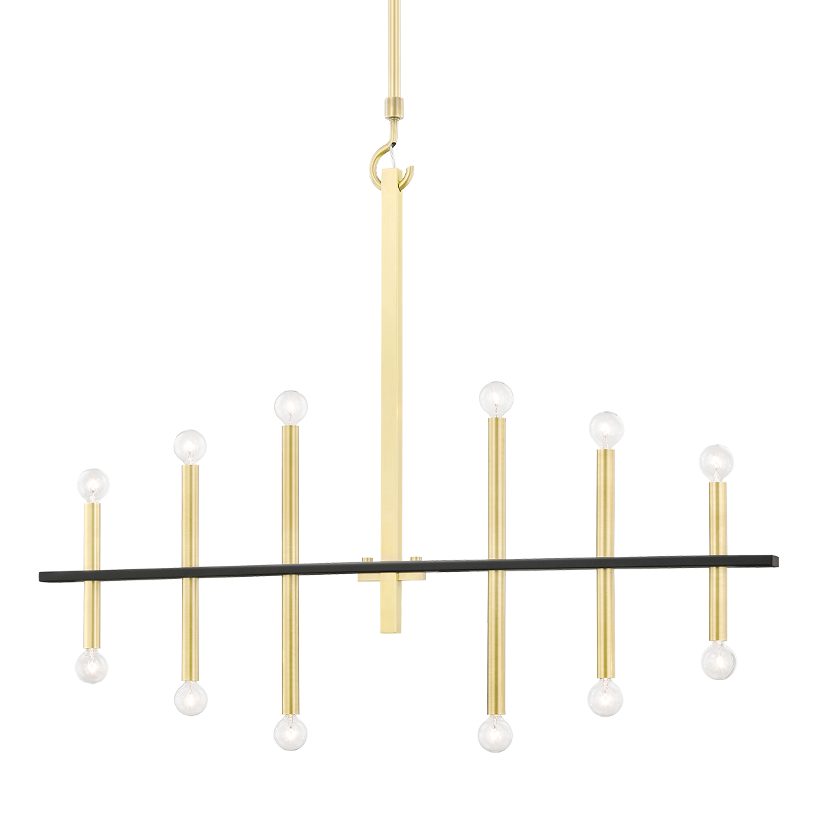 Mitzi 12 Light Chandelier in Aged Brass/Black H296812-AGB/BK