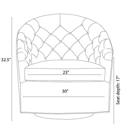 Arteriors Home Capri Chair Juniper Leather Champagne Swivel 8084