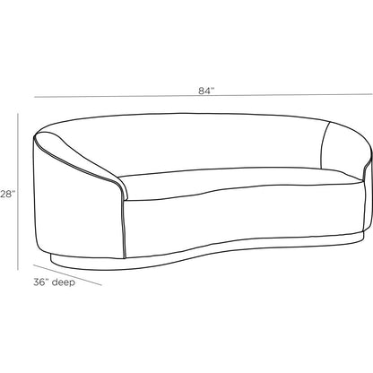 Arteriors Home Turner Small Sofa Muslin 8097