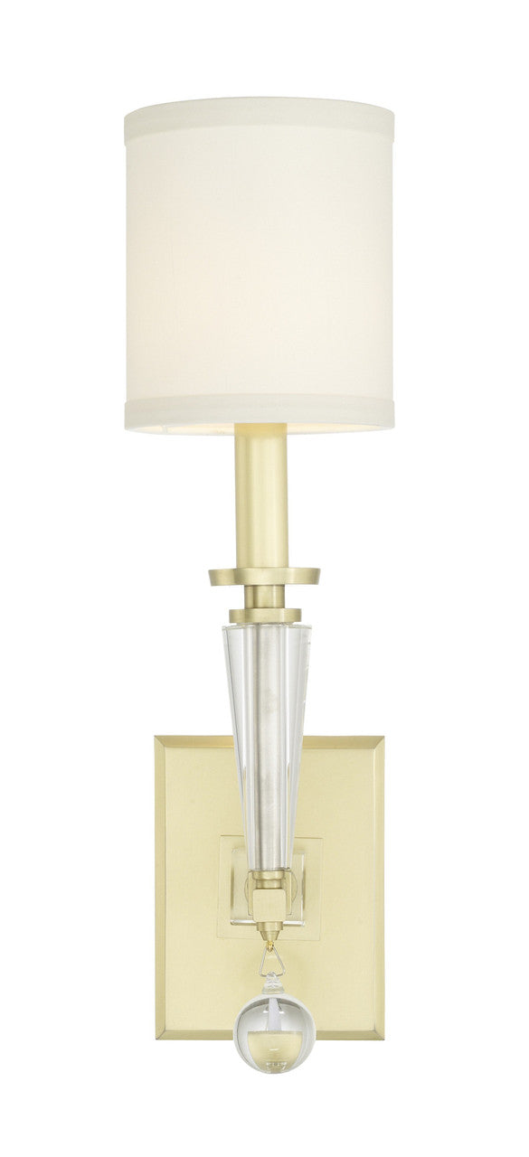 Crystorama Paxton 1 Light Aged Brass Wall Mount 8101-AG