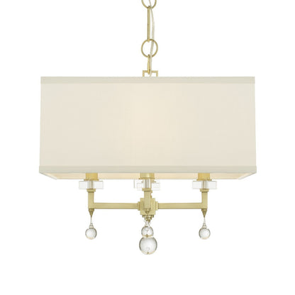 Crystorama Paxton 4 Light Aged Brass Mini Chandelier 8105-AG