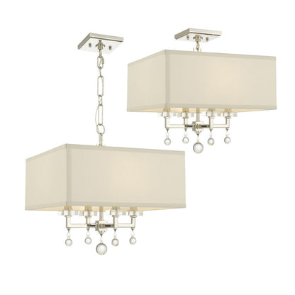 Crystorama Paxton 4 Light Polished Nickel Mini Chandelier 8105-PN