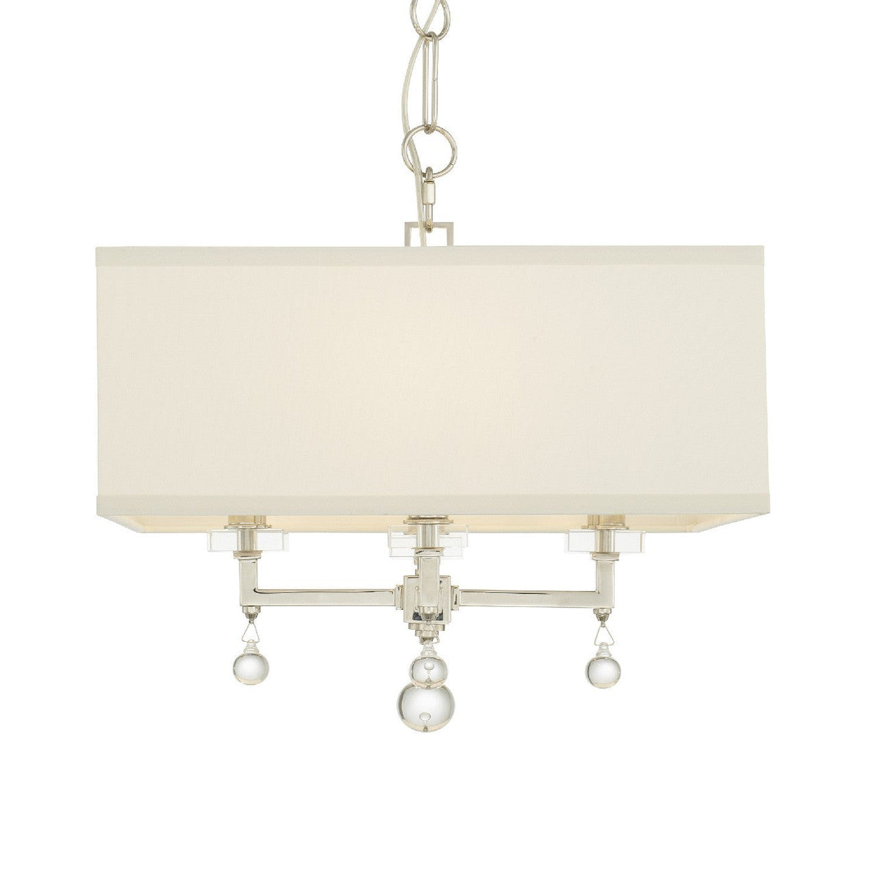 Crystorama Paxton 4 Light Polished Nickel Mini Chandelier 8105-PN