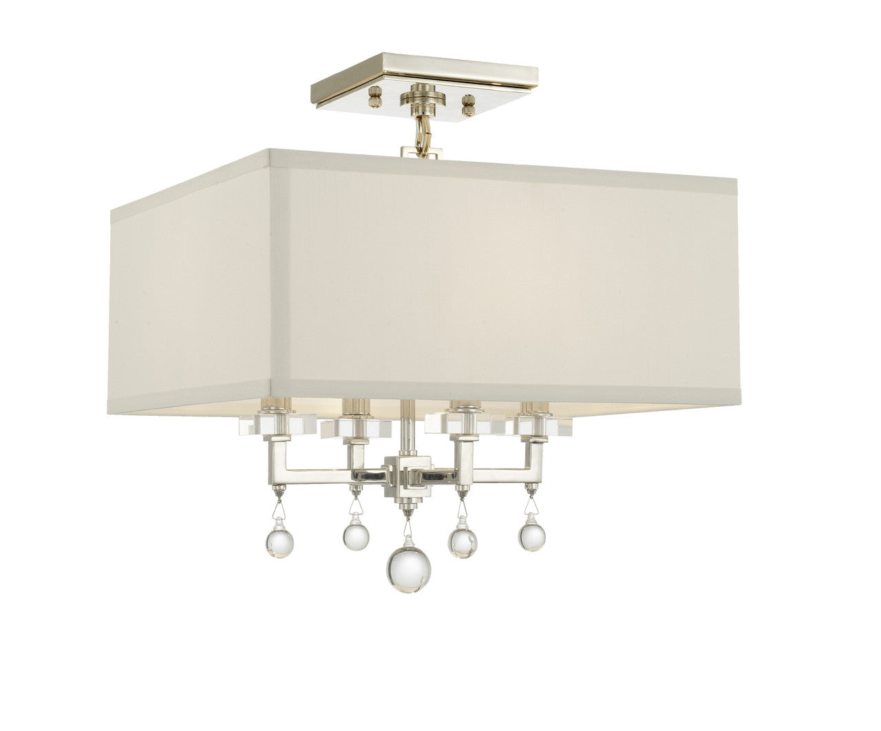 Crystorama Paxton 4 Light Polished Nickel Ceiling Mount 8105-PN_CEILING