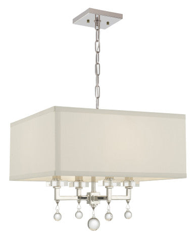 Crystorama Paxton 4 Light Polished Nickel Mini Chandelier 8105-PN