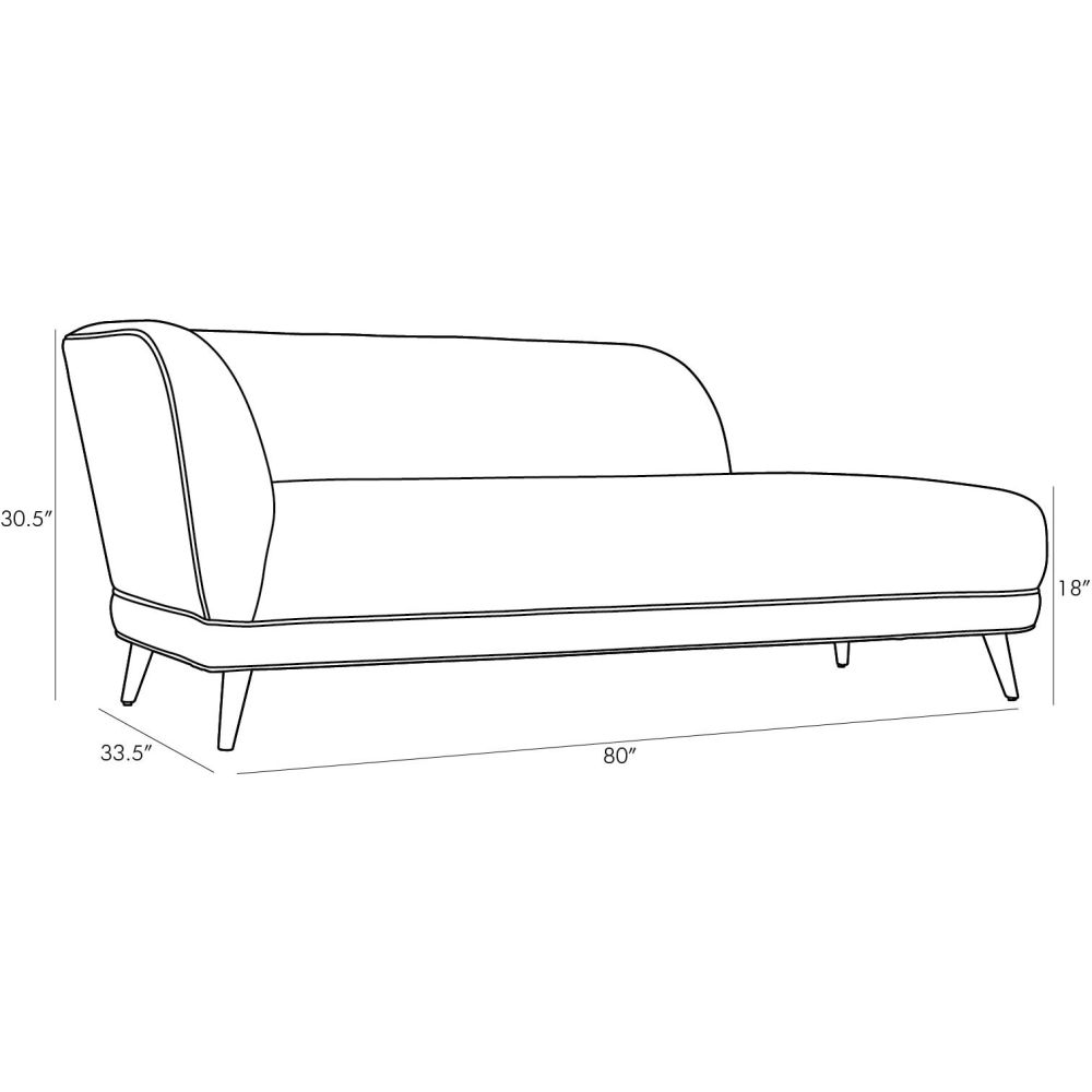 Arteriors Home Catalina Chaise Stone Boucl√© 8109