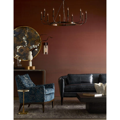 Arteriors Home Vincent Sofa Ink Leather 8110