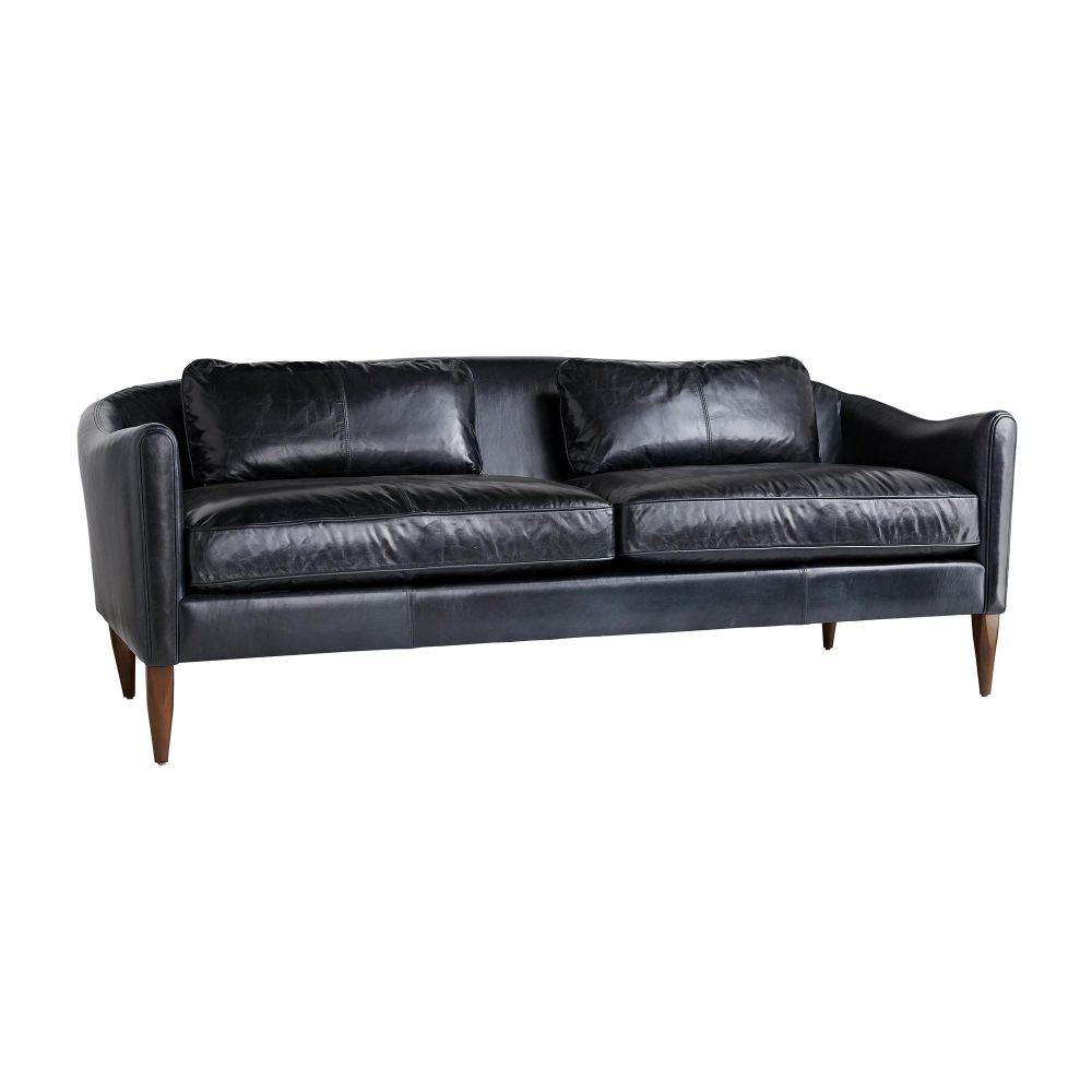 Arteriors Home Vincent Sofa Ink Leather 8110