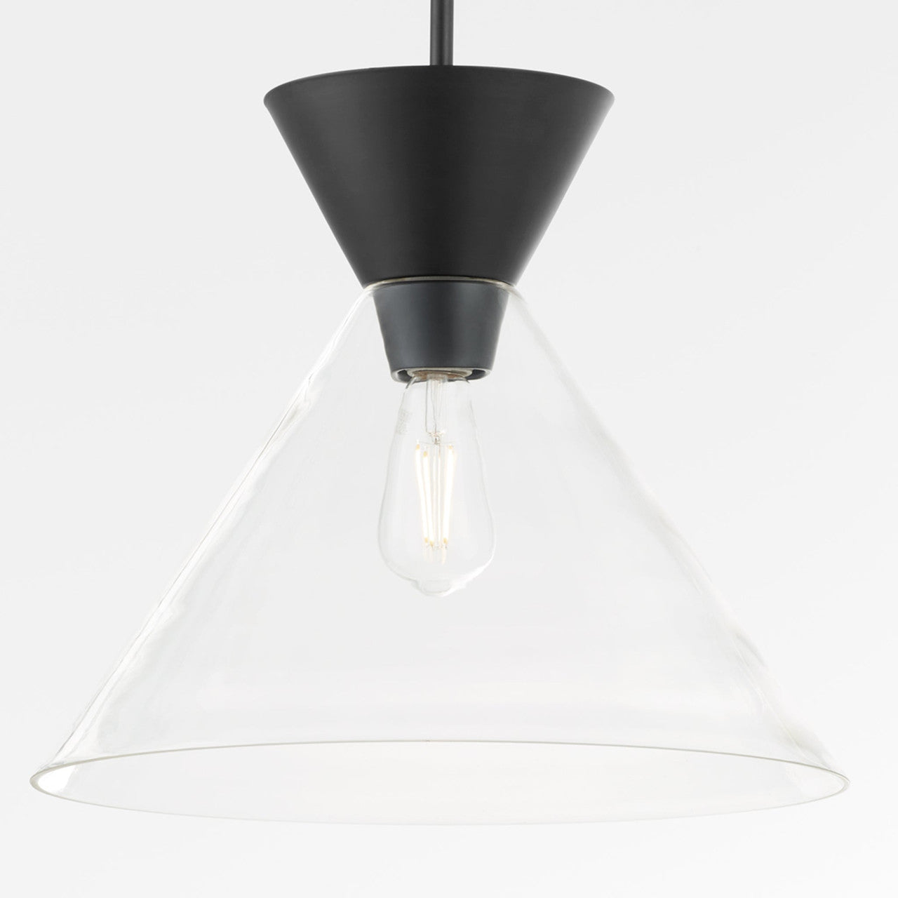 Quorum  Beldar Clear Pendant - Matte Black 8119-259