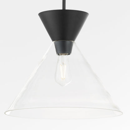 Quorum  Beldar Clear Pendant - Matte Black 8119-259