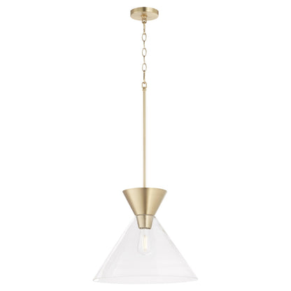 Quorum  Beldar Clear Pendant - Aged Brass 8119-280