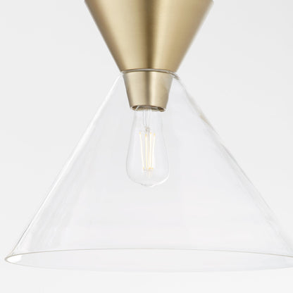 Quorum  Beldar Clear Pendant - Aged Brass 8119-280