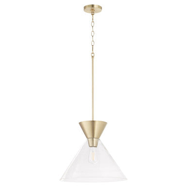 Quorum  Beldar Clear Pendant - Aged Brass 8119-280