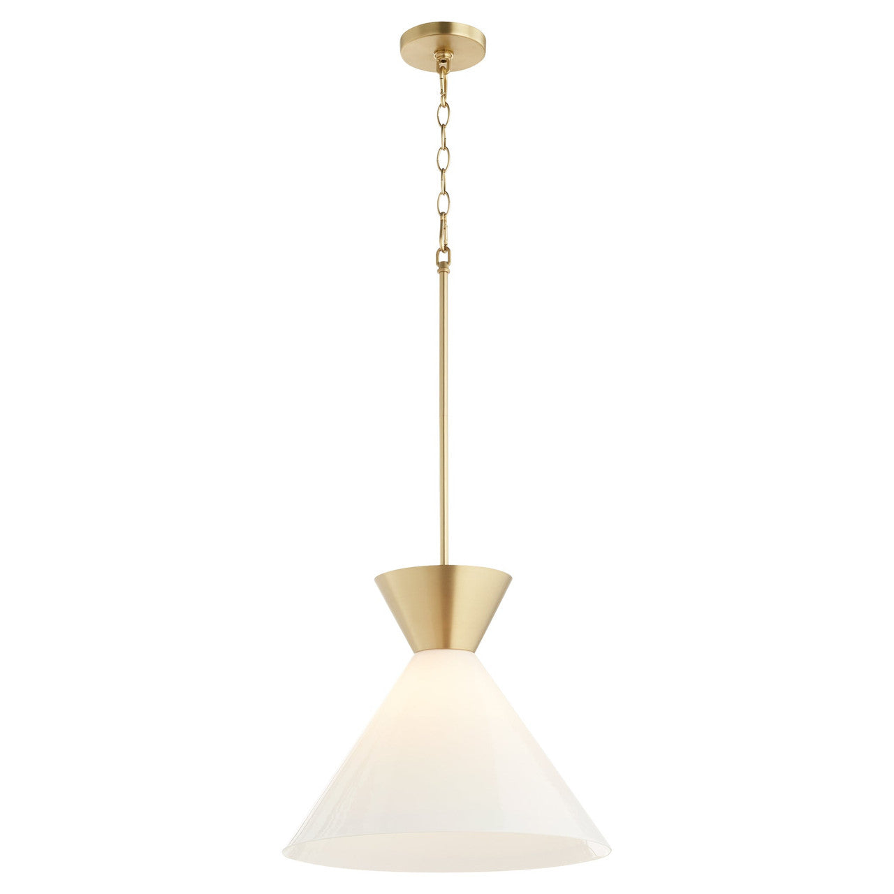 Quorum  Beldar Opal Pendant - Aged Brass 8119-80