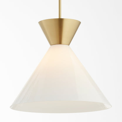 Quorum  Beldar Opal Pendant - Aged Brass 8119-80