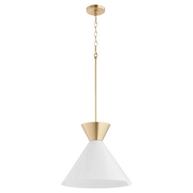 Quorum  Beldar Opal Pendant - Aged Brass 8119-80