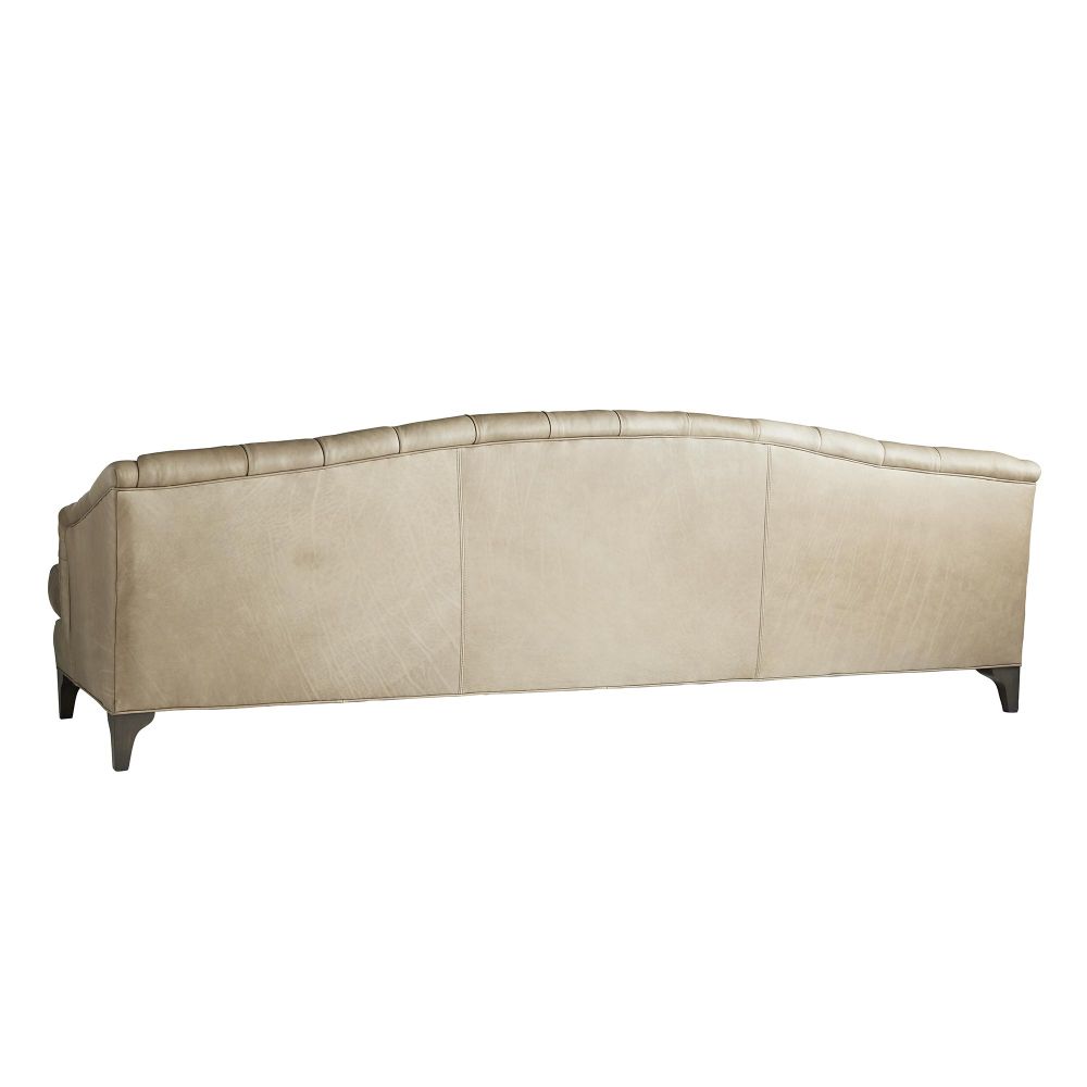 Arteriors Home Klein Sofa Mushroom Leather Grey Ash 8121