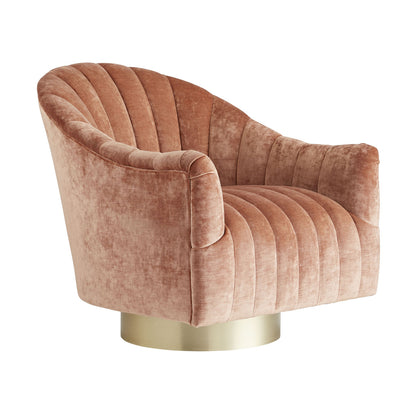 Arteriors Home Springsteen Chair Dusty Rose Velvet Swivel 8138