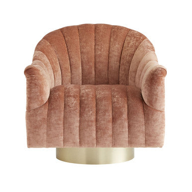 Arteriors Home Springsteen Chair Dusty Rose Velvet Swivel 8138