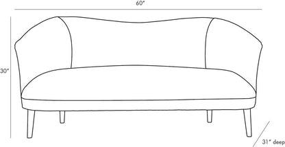 Arteriors Home Duprey Settee Textured Ivory Grey Ash 8141