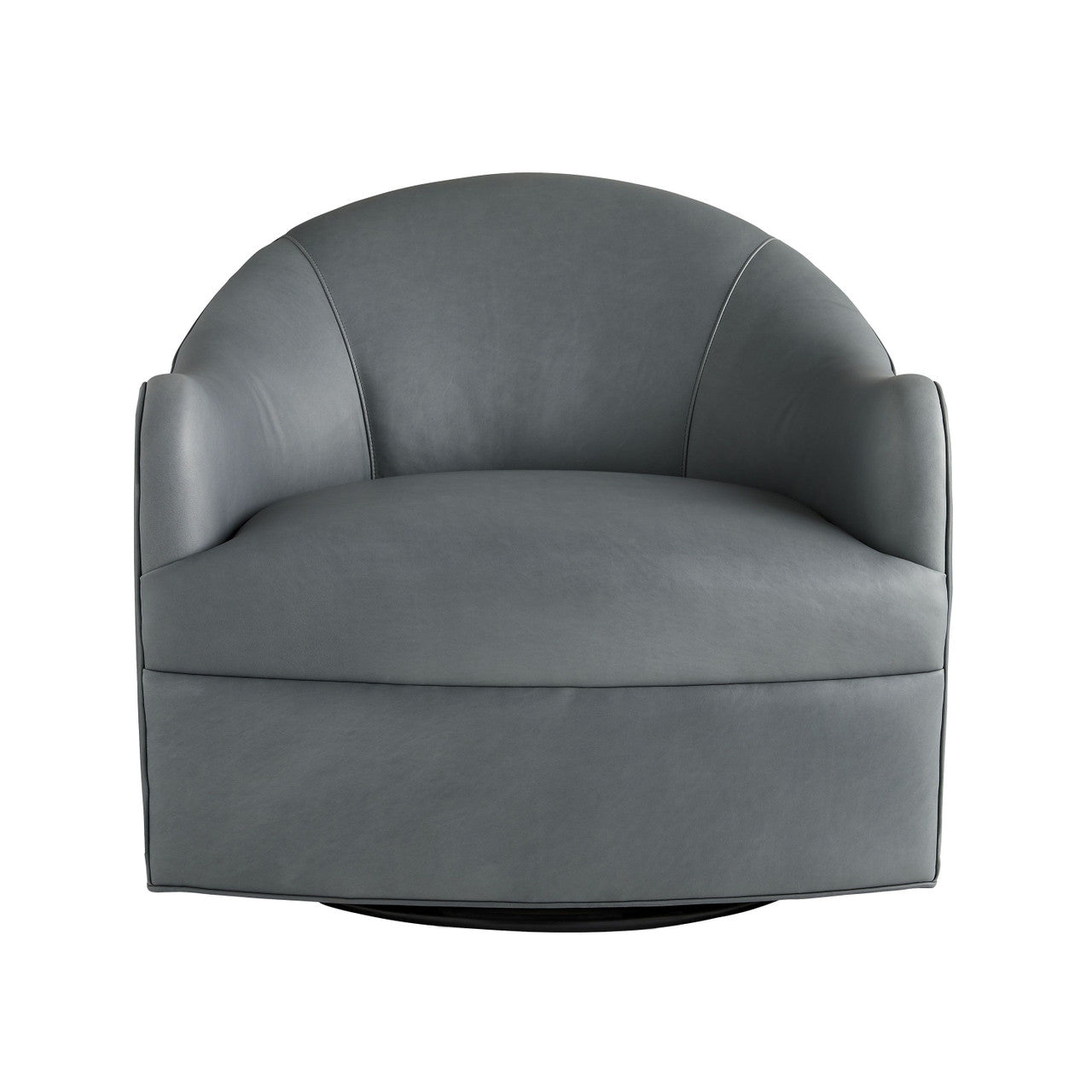 Arteriors Home Delfino Chair Anchor Grey Leather Swivel 8142