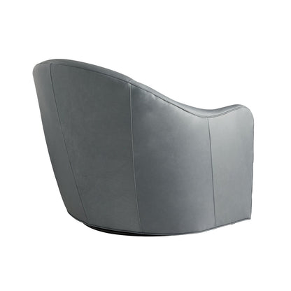 Arteriors Home Delfino Chair Anchor Grey Leather Swivel 8142