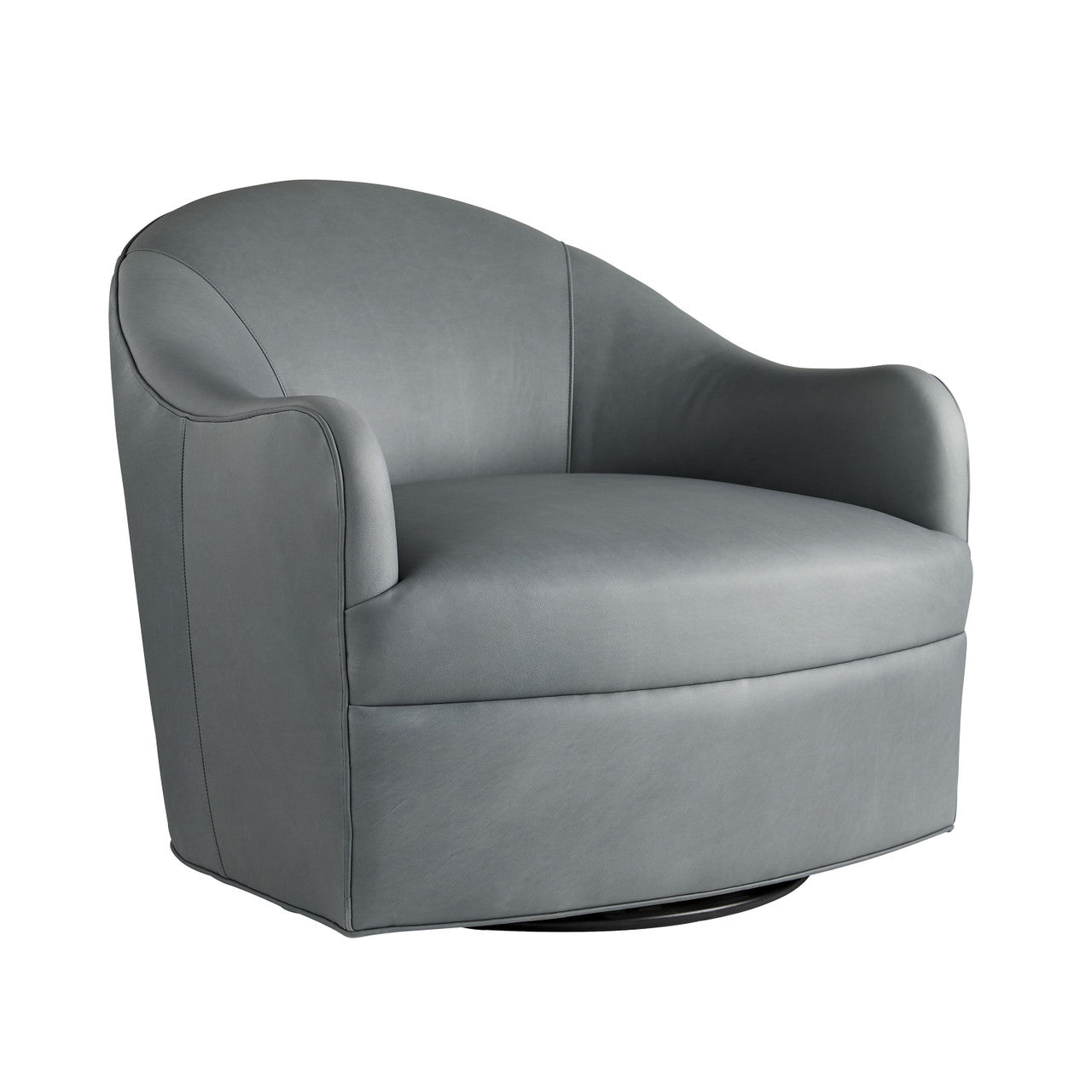 Arteriors Home Delfino Chair Anchor Grey Leather Swivel 8142