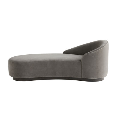 Arteriors Home Turner Chaise Sharkskin Velvet Grey Ash, Left Arm 8145