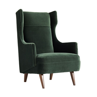 Arteriors Home Budelli Wing Chair Forest Velvet 8149