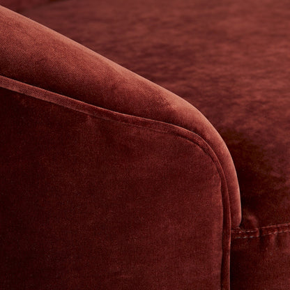 Arteriors Home Turner Small Sofa Paprika Velvet 8150