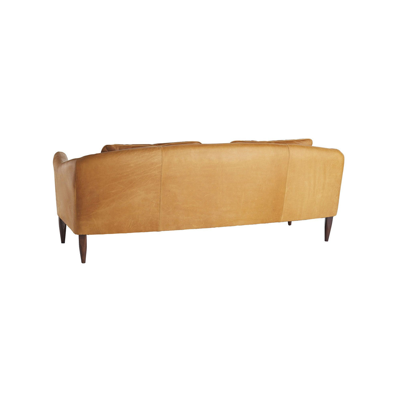 Arteriors Home Vincent Sofa Butterscotch Leather Dark Walnut 8154