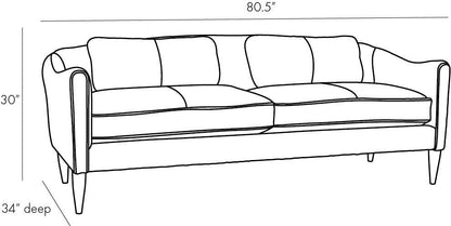 Arteriors Home Vincent Sofa Butterscotch Leather Dark Walnut 8154