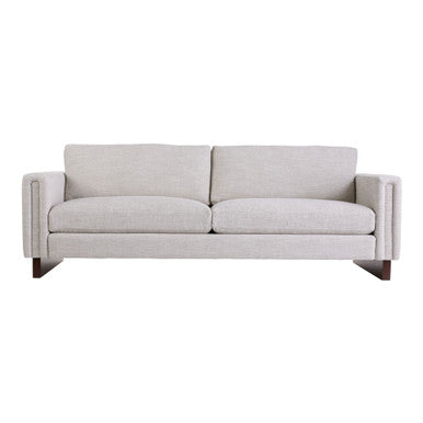 Arteriors Home Lovell Sofa Oyster Linen Dark Walnut 8157